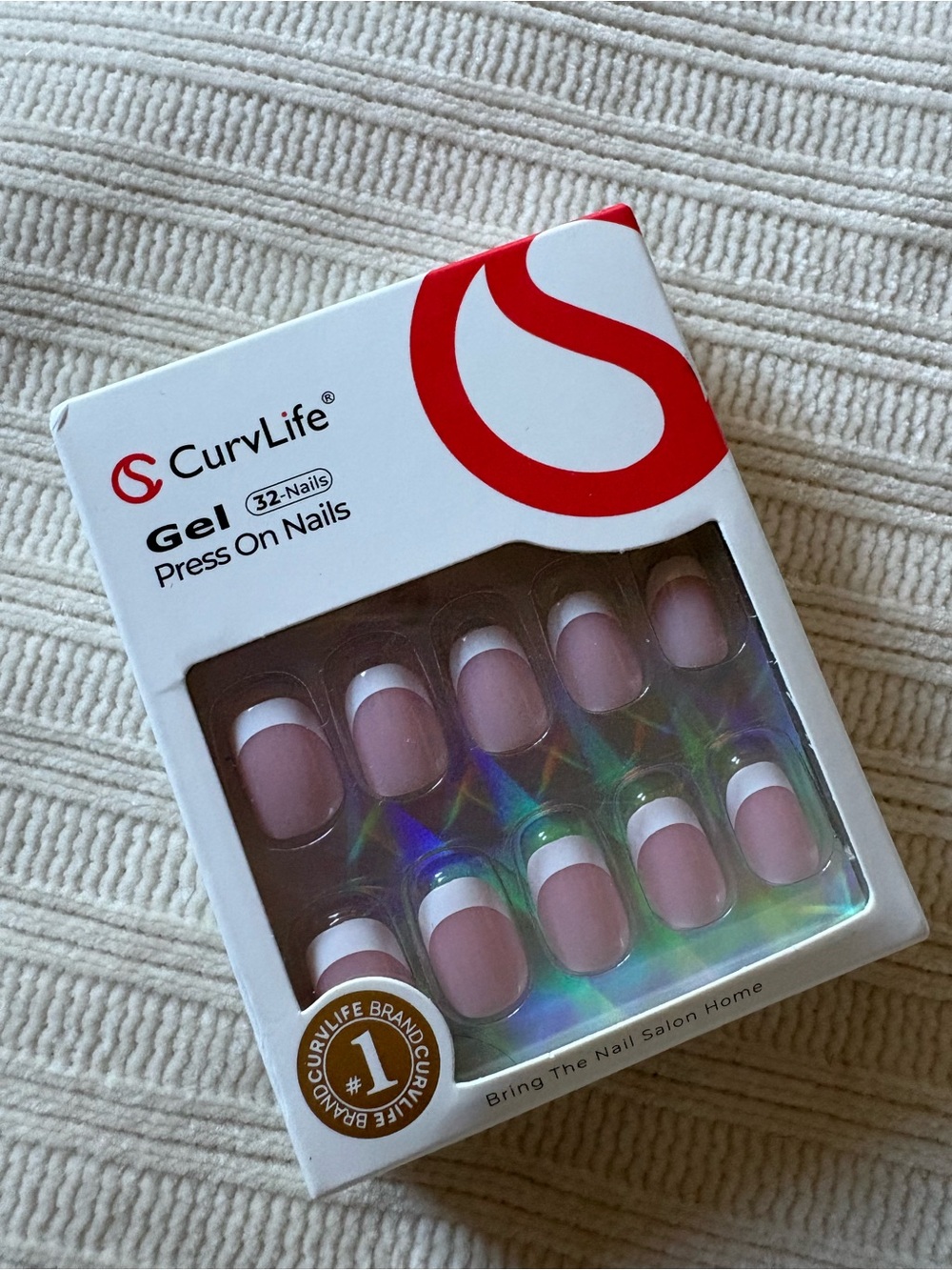 Curvlife Classic French Pink French Tip Gel Press-On Nails